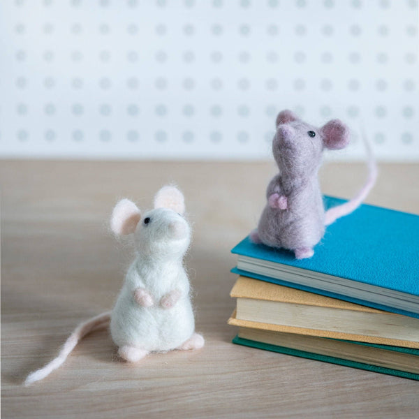 Needle Felting Kit - Mouse - Learn To Make TWO Cute Mice