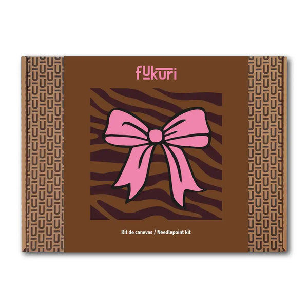 Fukuri Needlepoint kit - Pink Bow