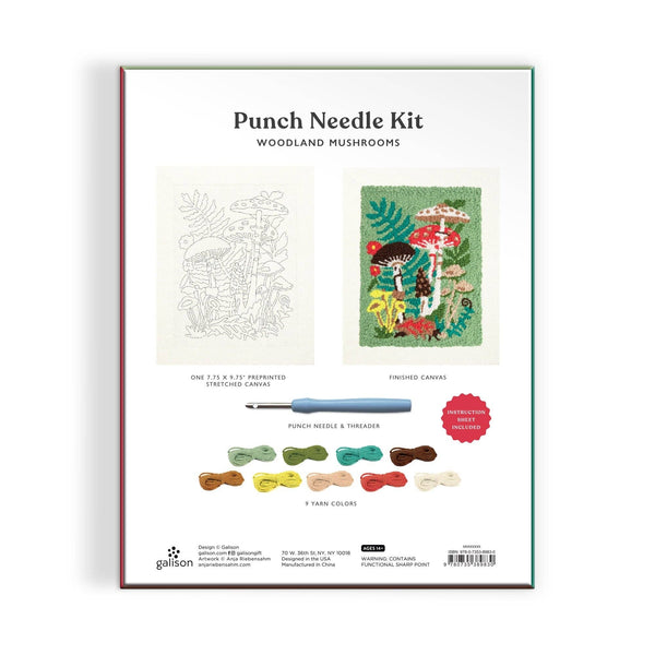 Woodland Mushrooms Punch Needle Kit