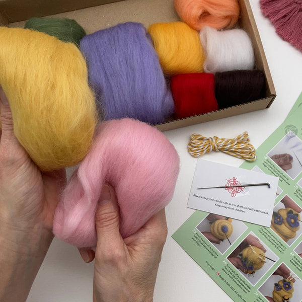 Needle Felting Kit - Springtime. A Pretty Craft for Easter