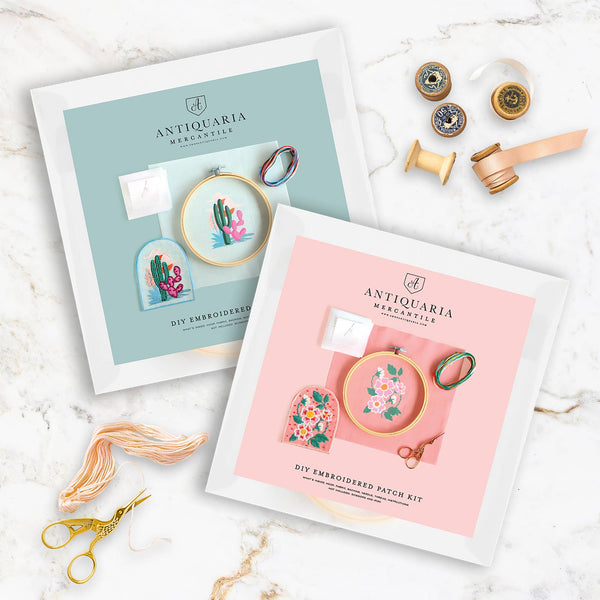 Roses Embroidery Patch Kit