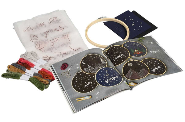 Star Signs Embroidery by Kathryn Chipinka Dalby: Kit
