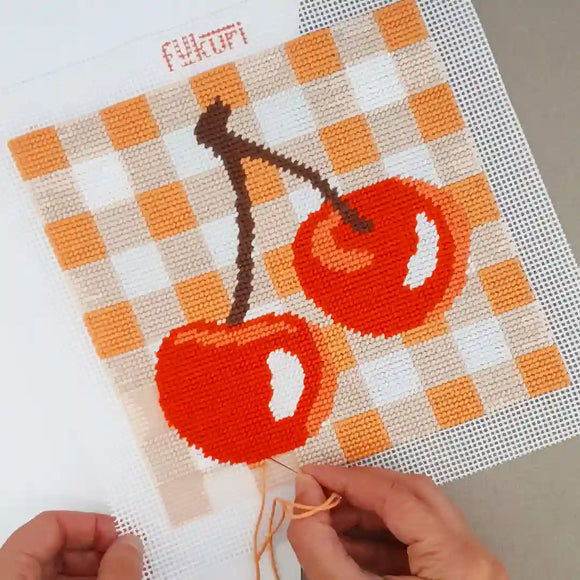 Fukuri Needlepoint kit - Cherries