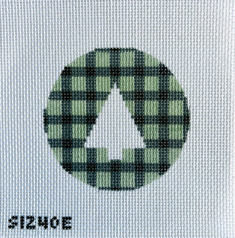 SI240E Tree on Green Plaid Round