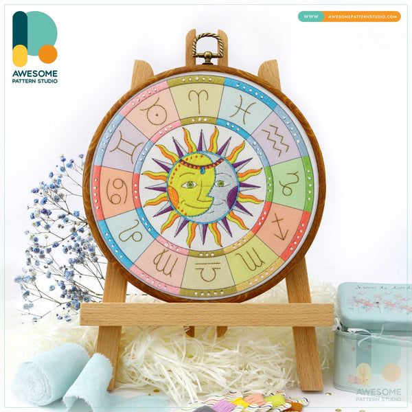 Zodiac Signs Embroidery Kit