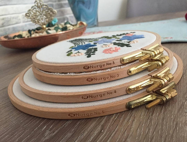 Nurge Beech Embroidery Hoop: 6/16th" x 6" diameter