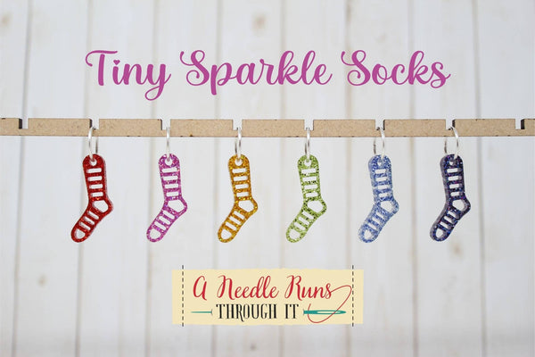 Sparkly Rainbow Socks  - Stitch Markers