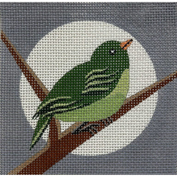 Green Bird on Grey (AP4493)