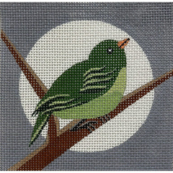 Green Bird on Grey (AP4493)