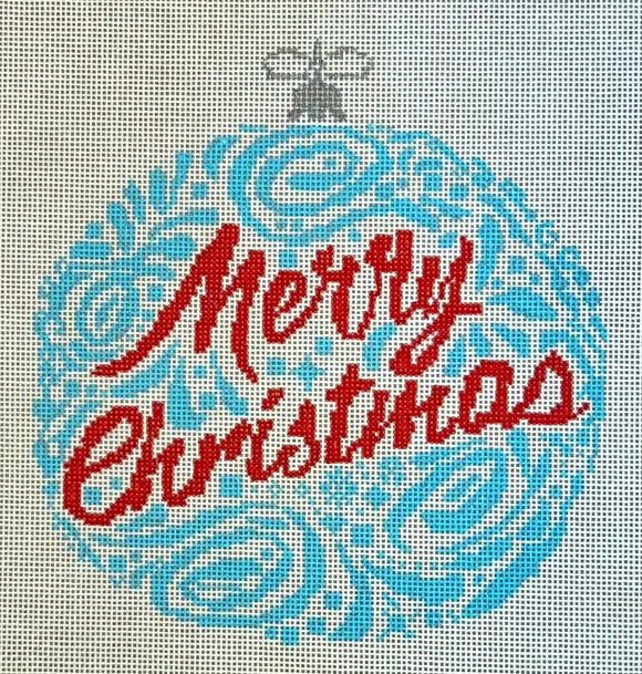Merry Christmas Ornament - Blue (BP-97)