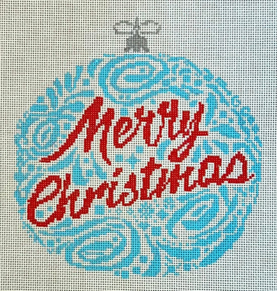 Merry Christmas Ornament - Blue (BP-97)
