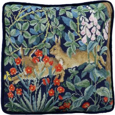 Greenery Hares Needlepoint Kit