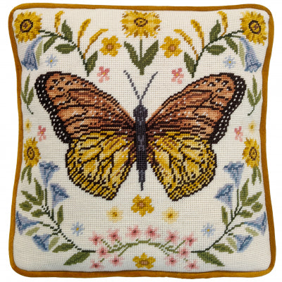 Botanical Butterfly Needlepoint Kit