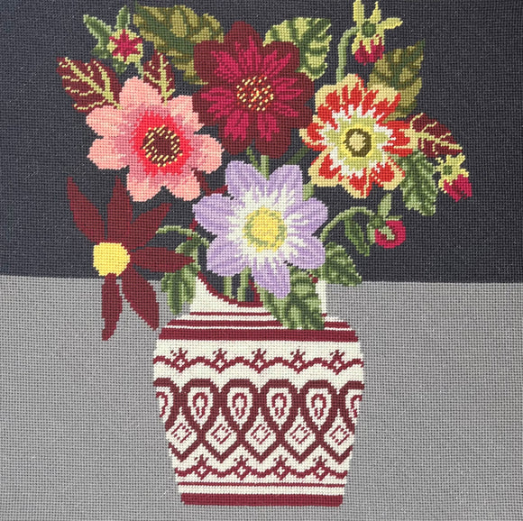 Burgundy Dahlia Tapestry Kit