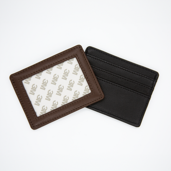 Planet Earth Self-Finishing Leather Credit Card Holder