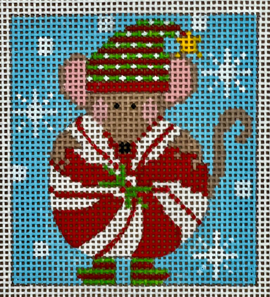 CH-1244 Mouse Ornament - Peppermint
