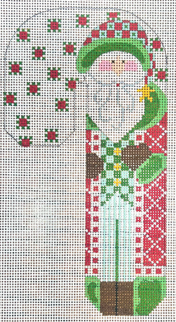 Father Christmas Candy Cane - Red and Green (CH-1397)