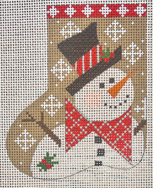 Snowman Mini Stocking - Red Bow Tie (CH-1599)