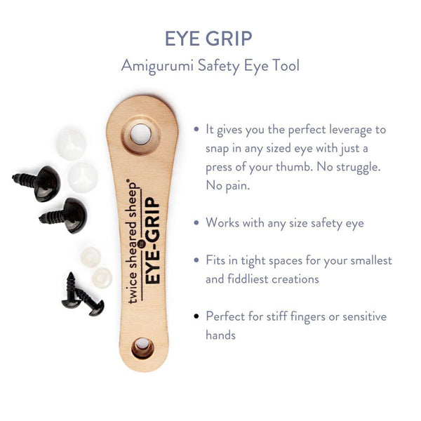 Twice Sheared Sheep Eye Grip - Amigurumi Safety Eye Tool
