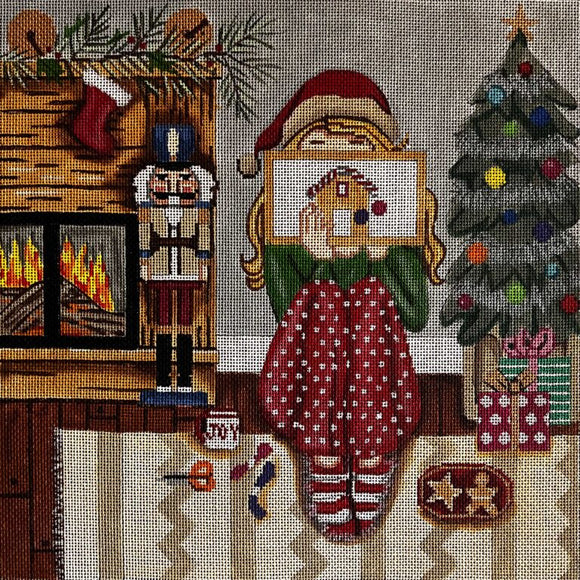Christmas Stitching Girl (GE-P356)