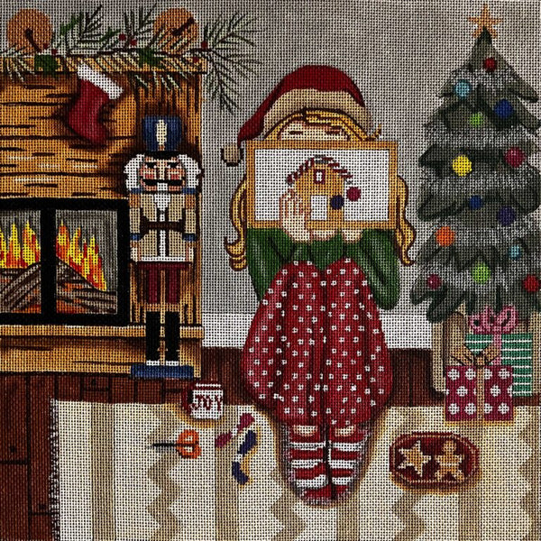 Christmas Stitching Girl (GE-P356)