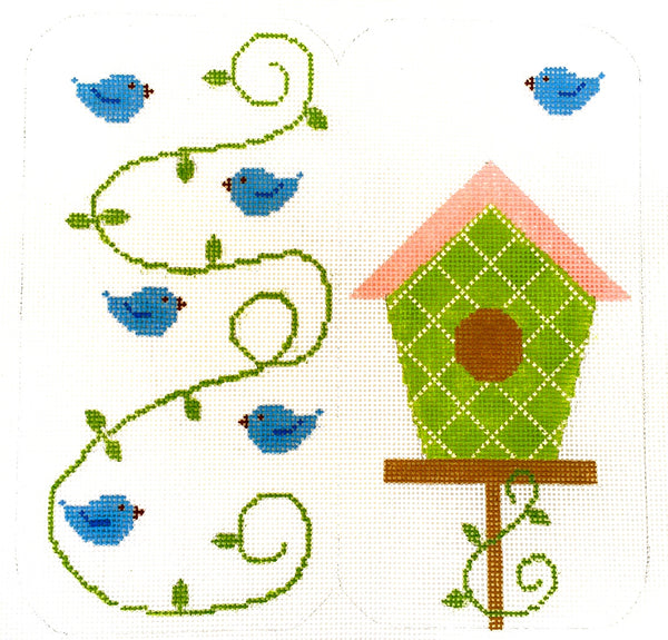 Bluebirds Eyeglass Case (HB-603) [Includes stitch Guide]