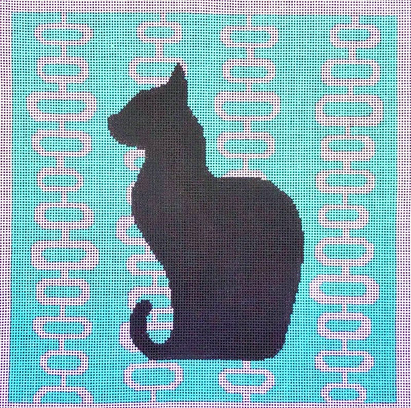Silhouette Cat - Teal (C115)