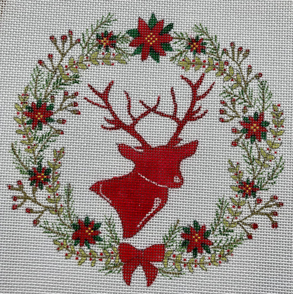 Profile Deer in Wreath (EJ-17D)