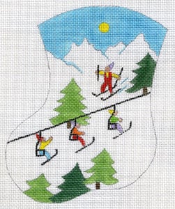 Ski Scene Mini Stocking (MX-40)