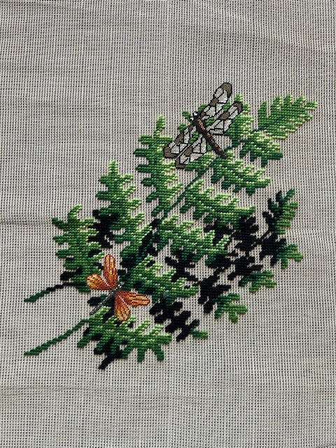 Oak Leaves and Dragonflies Prework