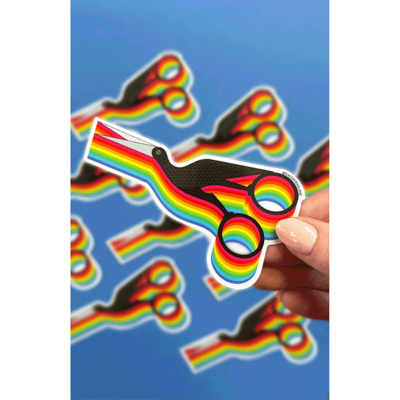 Rainbow Stork Scissor Stickers