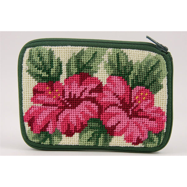 Stitch & Zip Coin Purse/Credit Card Case (14 ct, cotton)