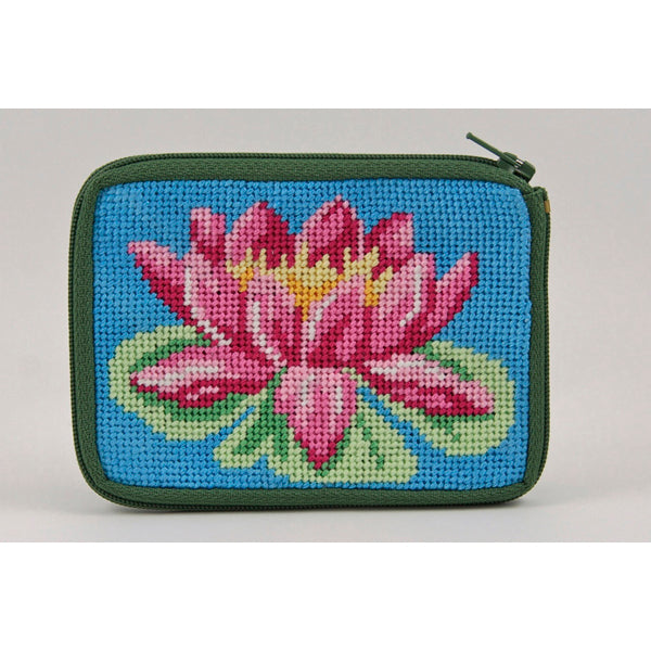 Stitch & Zip Coin Purse/Credit Card Case (14 ct, cotton)