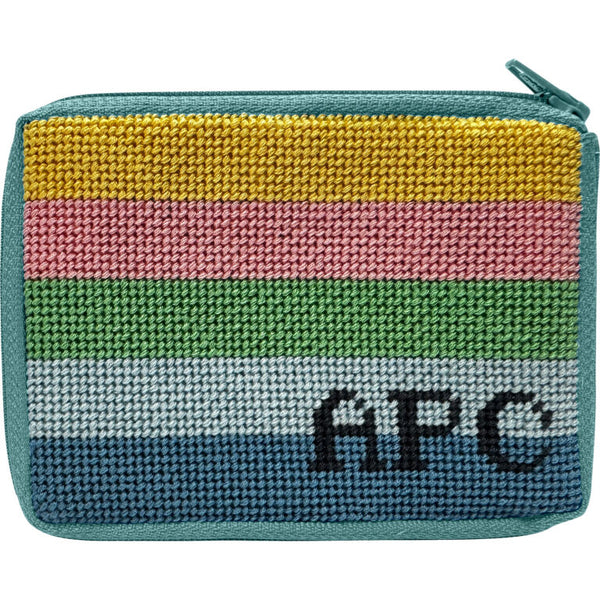 Stitch & Zip Coin Purse/Credit Card Case (14 ct, cotton)