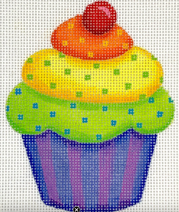 Rainbow Cupcake with Cherry on Top (OM-285)