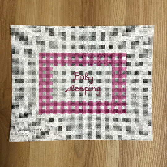 KCD5000P Gingham Baby Sleeping Sign
