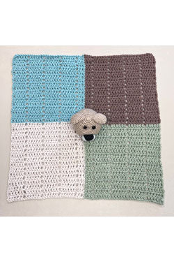 Cuddle Buddies Crochet Blanket kit with Pre-Made Animal Head