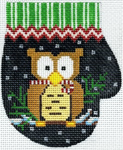 Christmas Owl Mitten (XO-147b)