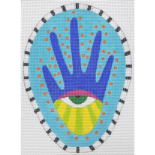 Blue Dot Hand Ornament (ZE-648)