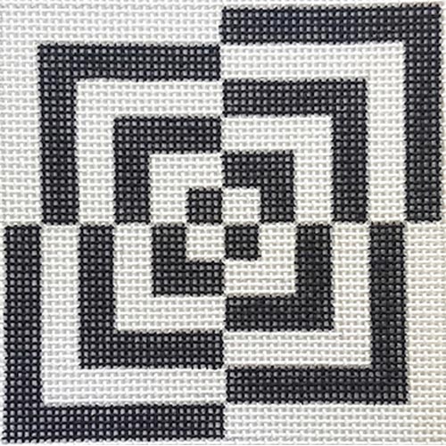 ZE-654 B&W Checkered Boxes Square