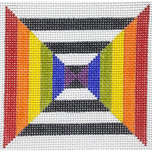 ZE-657 B&W Rainbow Square