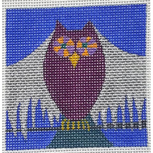 ZE-658 Silver Winged Owl Square