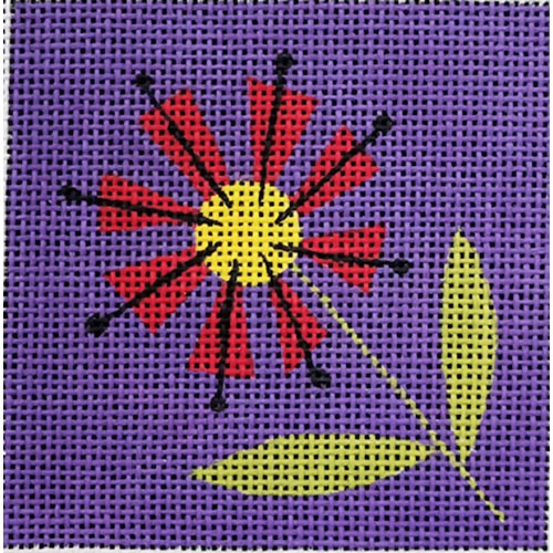 ZE-842 Red Flower Square