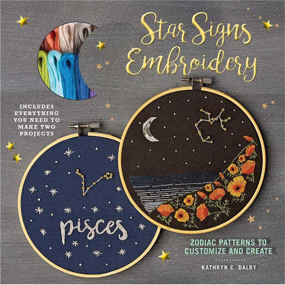 Star Signs Embroidery by Kathryn Chipinka Dalby: Kit