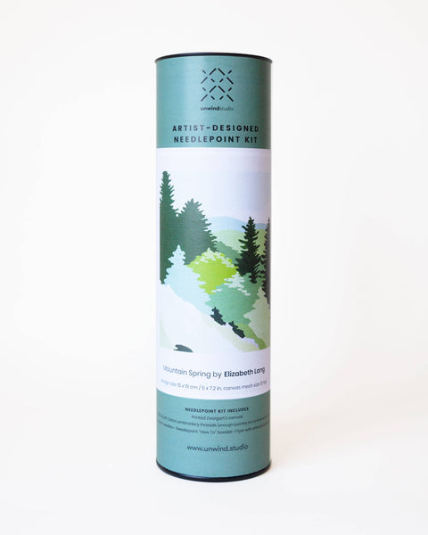 Mountain Spring Needlepoint Kit | DIY Embroidery