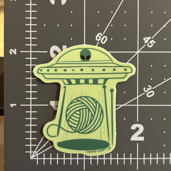 Alien UFO Vinyl Sticker