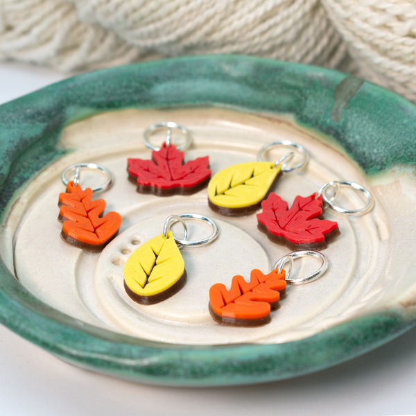  Autumn Leaves stitch markers