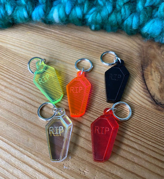Coffin Halloween Knitting Stitch Markers