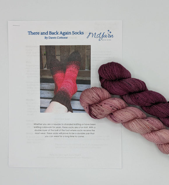 Makerwool Socks Knit Kit: Yarn + Pattern - There & Back Again Socks