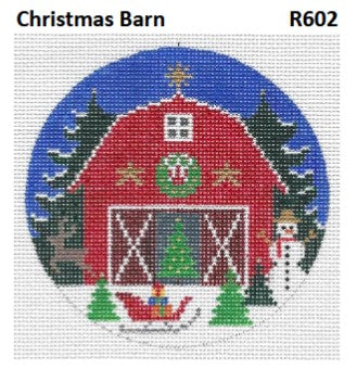 R602 Christmas Barn Round